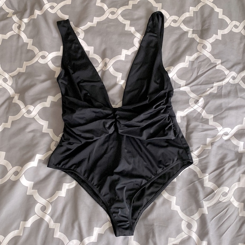 NWOT black one-piece bathing suit